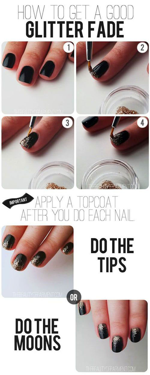 Easy Step By Step Happy New Year Eve 2014/ 2015 Nail Art Tutorials For ...