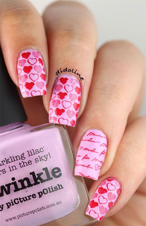 Little Heart Nail Art Designs Ideas Trends Stickers 2015 Pointy Nails ...