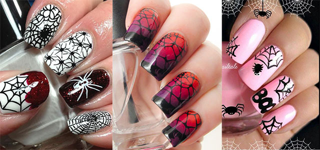 15+ Halloween Themed Spider Web Nail Art Designs, Ideas ...