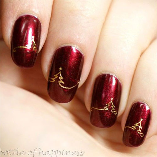 Nail Art Designs Red And Gold  Nail Art Ideas