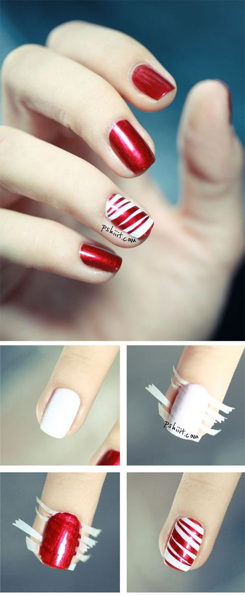 20+ Easy & Simple Christmas Nail Art Tutorials For Beginners & Learners 2015 | Fabulous Nail Art ...