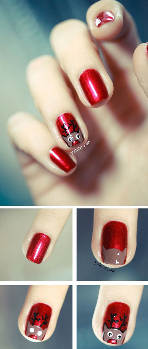 20+ Easy & Simple Christmas Nail Art Tutorials For Beginners & Learners