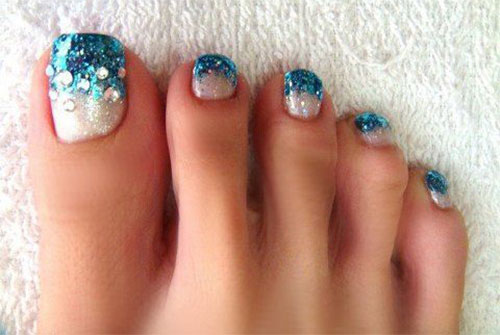 Winter Toe Nail Art with Snowflakes - wide 3