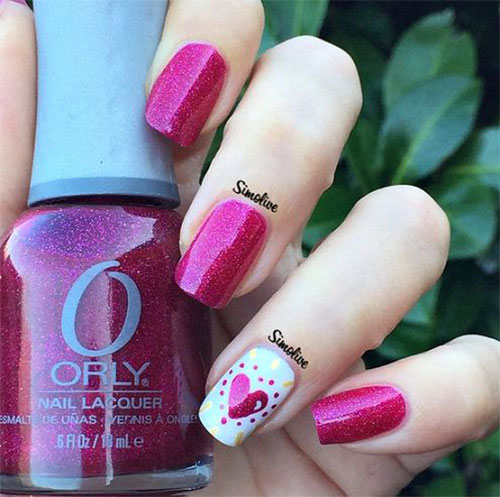 15 Easy And Cute Valentines Day Nail Art Designs And Ideas 2016