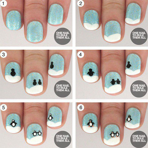 15 + Easy Step By Step Winter Nail Art Tutorials For Beginners 2016 | Fabulous Nail Art Designs