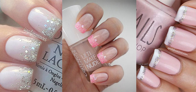 4. French Tip Nail Designs with Glitter - wide 6