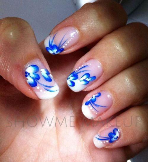 10+ Summer Blue Nail Art Designs & Ideas 2016 | Fabulous Nail Art Designs