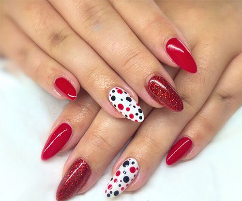 Gray and Red Gel Nail Designs - wide 1