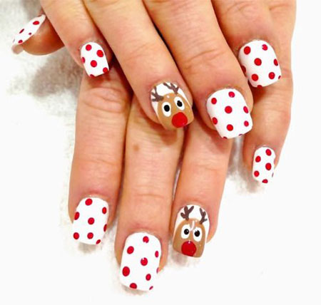 20+ Easy & Cute Christmas Nails Art Designs & Ideas 2016 | Fabulous