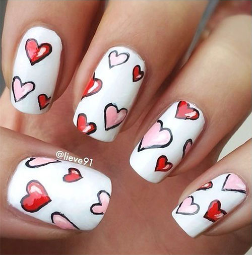 nail stickers hearts