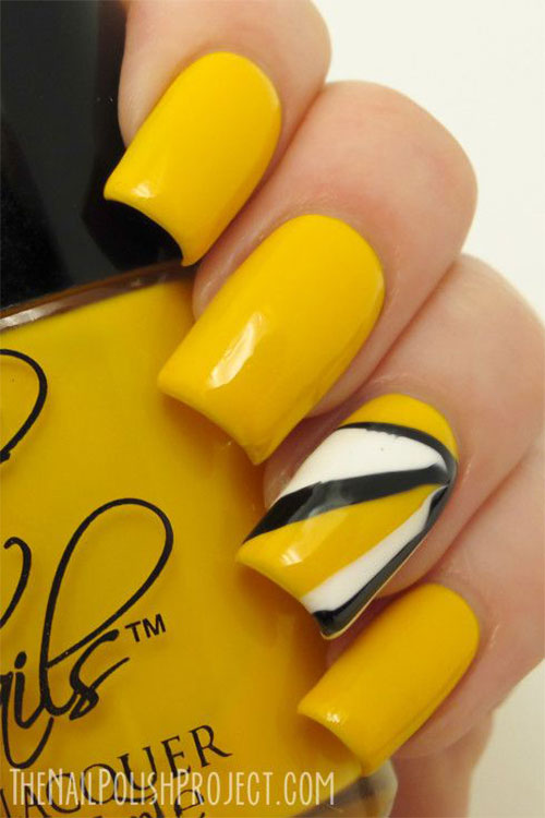 Simple-Easy-Yellow-Nail-Art-Designs-Ideas-2013-2014-1