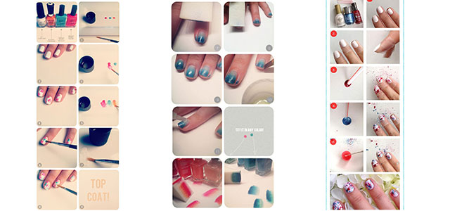 Simple-Nail-Art-Tutorials-For-Beginners-Learners-2013-2014