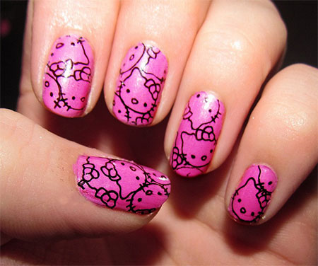 Cute-Hello-Kitty-Nail-Art-Designs-Ideas-2013-2014-8