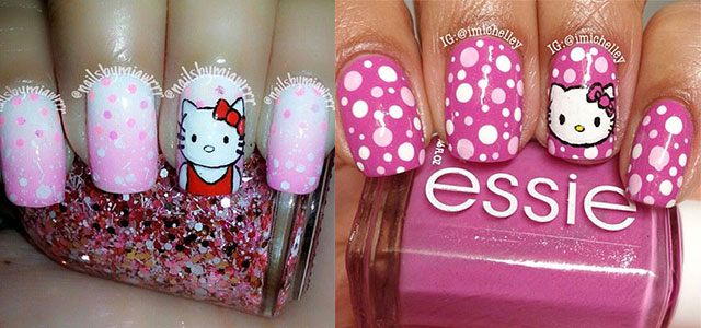 Easy-Hello-Kitty-Nail-Art-Designs-Ideas-Stickers-2013-2014-3D-Nails