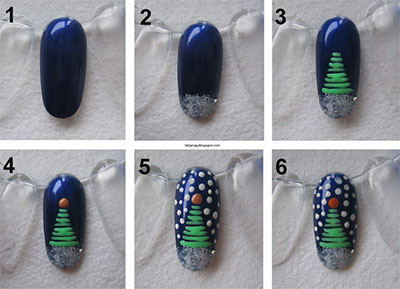 Easy-Simple-Christmas-Tree-Nail-Art-Tutorials-2013-2014-For-Beginners-Learners-2