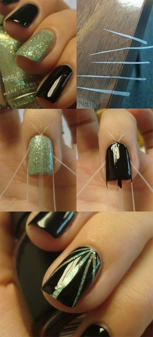 Easy-Simple-New-Year-Nail-Art-Tutorials-2013 -2014-For-Beginners-Learners-4