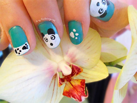 Cute-Panda-Nail-Art-Designs-Ideas-2013-2014-7