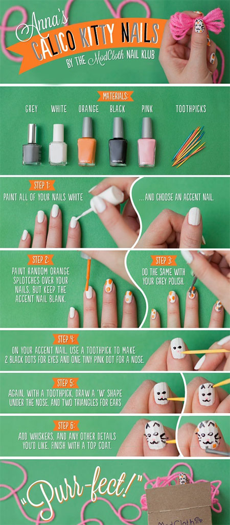 Simple-Easy-Cat-Nail-Art-Tutorials-2014-2015-For-Beginners-Learners-1
