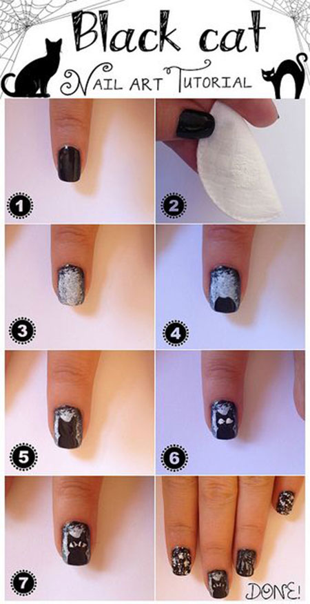 Simple & Easy Cat Nail Art Tutorials 2014/ 2015 For Beginners