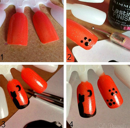 Simple-Easy-Cat-Nail-Art-Tutorials-2014-2015-For-Beginners-Learners-5