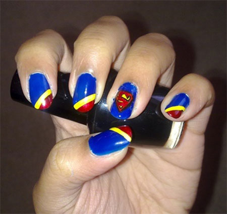 12-Easy-Superman-Nail-Art-Designs-Ideas-Trends-Stickers-Wraps-2014-3