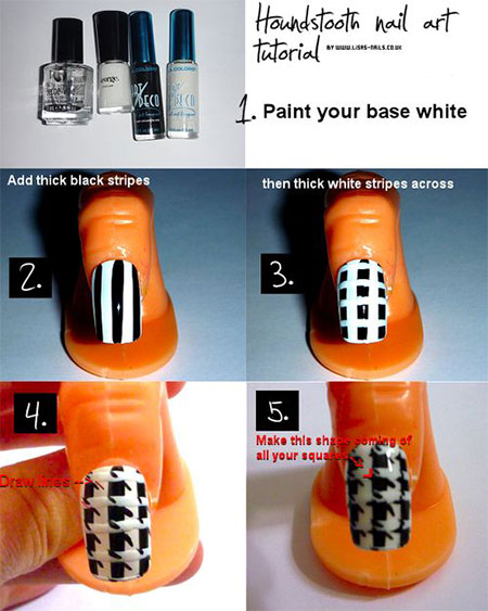Easy-Houndstooth-Nail-Art-Tutorials-For-Beginners-Learners-2014-8