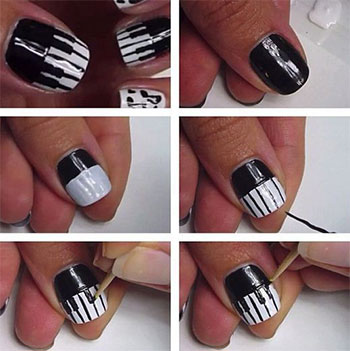 Simple-Music-Nail-Art-Tutorials-2014-For-Beginners-Learners-2