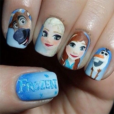 15 + Disney Frozen Themed & Inspired Nail Art Design, Ideas, Trends ...