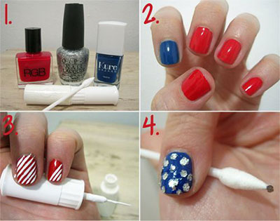 Easy-Fourth-Of-July-Nail-Art-Tutorials-For-Beginners-Learners-2014-4