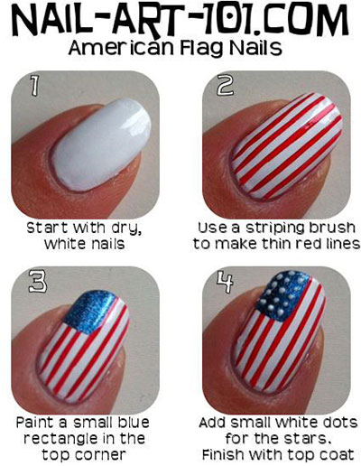 Easy-Fourth-Of-July-Nail-Art-Tutorials-For-Beginners-Learners-2014-5