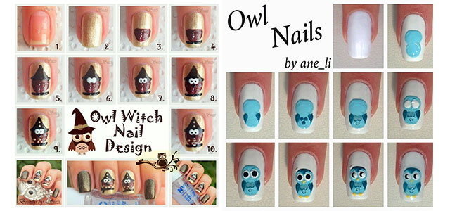 10 + Easy Step By Step Owl Nail Art Tutorials For Beginners 2014 | Fabulous Nail Art Designs