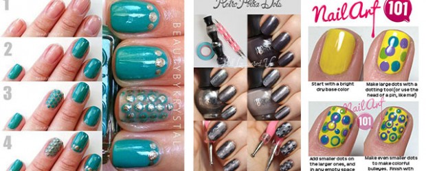 20-Simple-Step-By-Step-Polka-Dots-Nail-Art-Tutorials-For-Beginners-Learners-2014