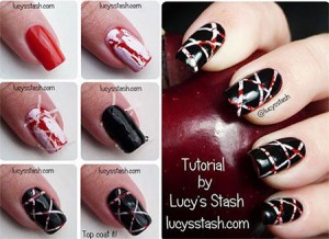 12 + Easy Step By Step Halloween Nail Art Tutorials For Beginners ...