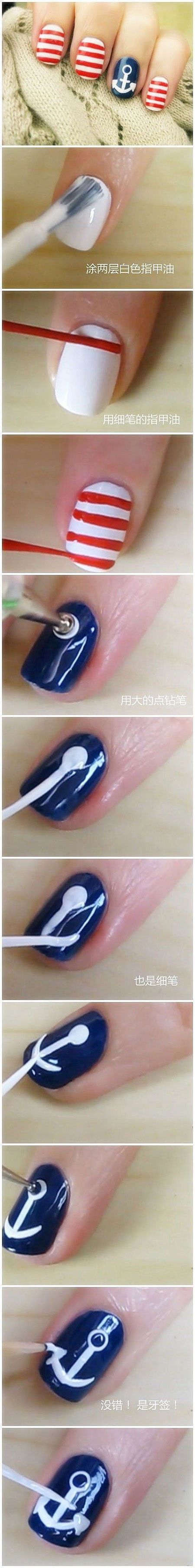 10-Easy-Red-Nail-Art-Tutorials-For-Beginners-Learners-2014-9