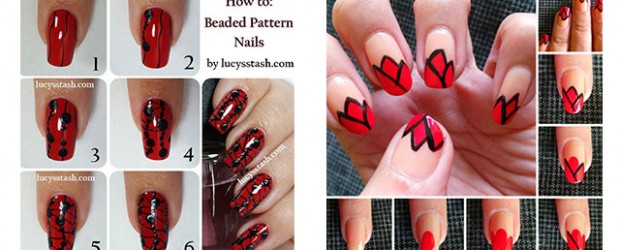 10-Easy-Red-Nail-Art-Tutorials-For-Beginners-Learners-2014