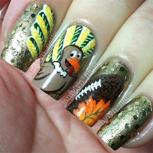 15 Thanksgiving Nail Art Designs, Ideas, Trends & Stickers 2014 ...