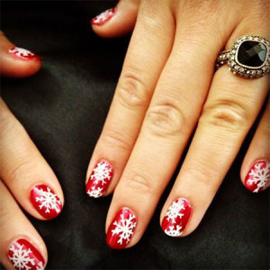 15 Pink & Red Snowflake Nail Art Designs, Ideas, Trends & Stickers 2015 ...