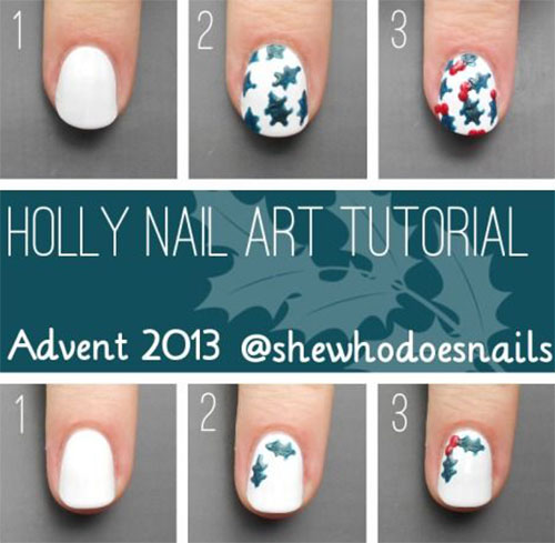 Easy-Step-By-Step-Christmas-Nail-Art-Tutorials-For-Beginners-Learners-2014-2