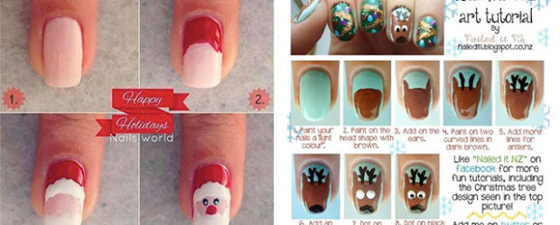 Easy-Step-By-Step-Christmas-Nail-Art-Tutorials-For-Beginners-Learners-2014