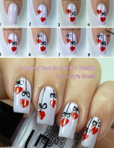 15+ Easy Step By Step Valentine's Day Nail Art Tutorials For Beginners ...