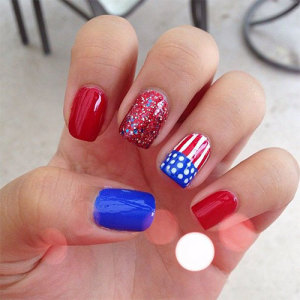 12+ American Flag Nail Art Designs, Ideas, Trends & Stickers 2015 | 4th ...