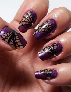15+ Halloween Themed Spider Web Nail Art Designs, Ideas & Stickers 2015 ...
