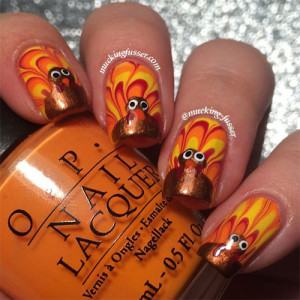 15 Best Turkey Nail Art Designs, Ideas & Trends 2015 | Thanksgiving ...