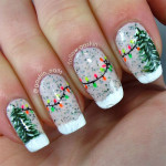 15+ Christmas Lights Nail Art Designs, Ideas &amp; Stickers 2015 | Xmas