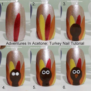 Easy Step By Step Thanksgiving Nail Art Tutorials For Beginners ...