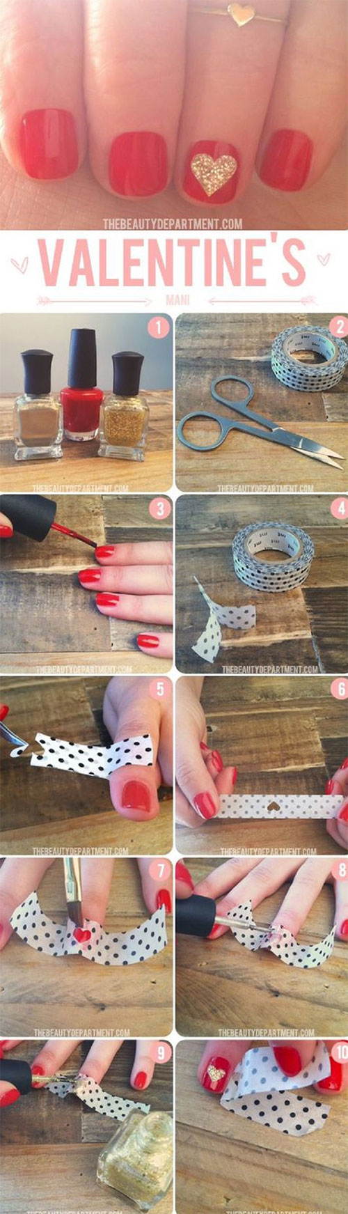 15-Step-By-Step-Valentines-Day-Nail-Art-Tutorials-For-Beginners-2016-7