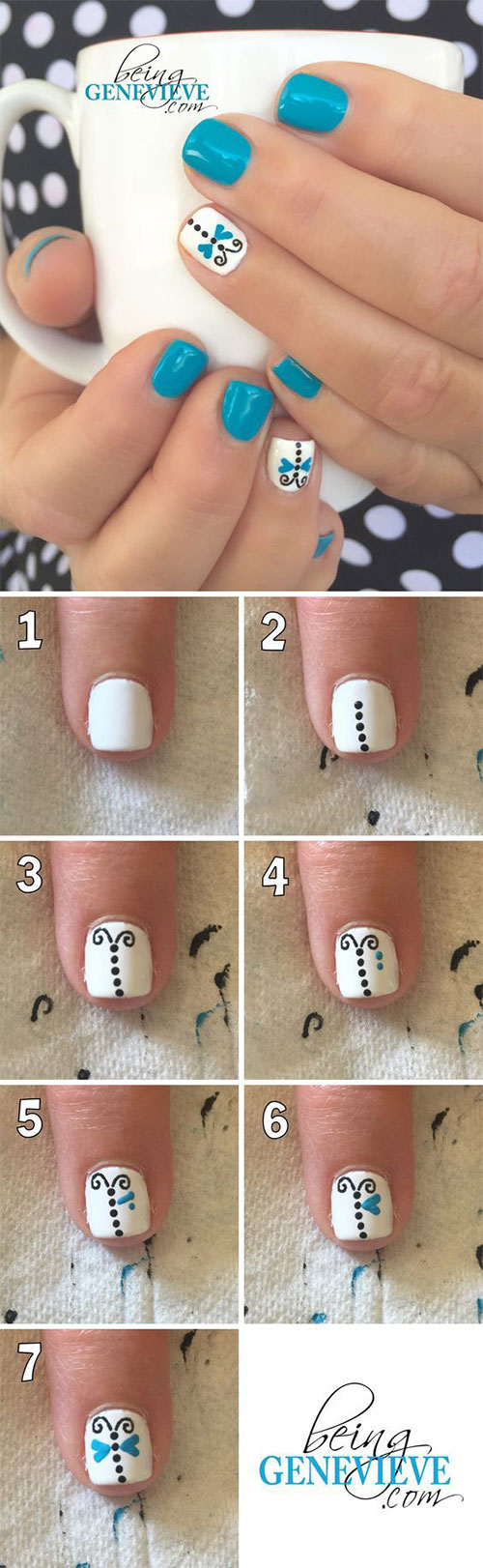 20 Easy Step By Step Summer Nail Art Tutorials For Beginners 2016 ...