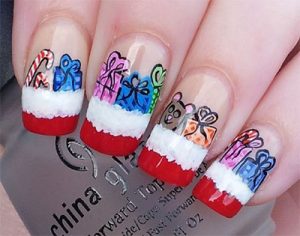 18 Christmas Present Nail Art Designs &amp; Ideas 2016 | Xmas Nails | Fabulous Nail Art Designs