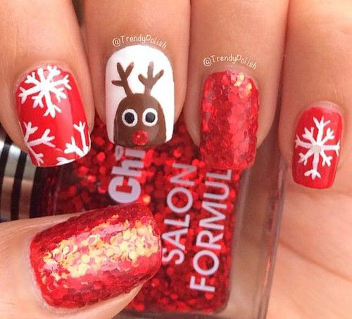 18-christmas-reindeer-nail-art-designs-ideas-2016-xmas-nails-7