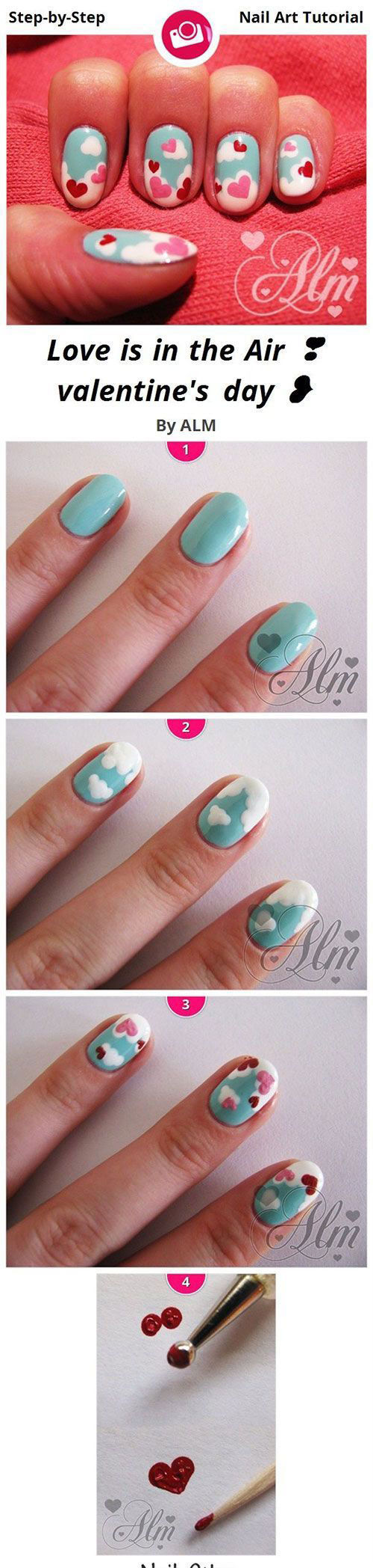 10-Step-By-Step-Valentines-Day-Nail-Art-Tutorials-For-Learners-2017-7